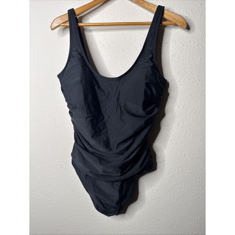 DKNY Mesh Side Black Bathing suit Size 12 - Picture 2 of 10